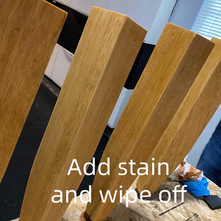 Add stain and wipe off