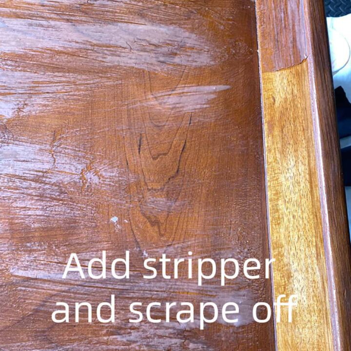 Add stripper and scrap off with a spatula