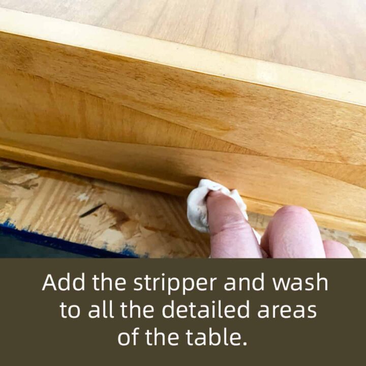 Add the wash to all the detailed areas on the table