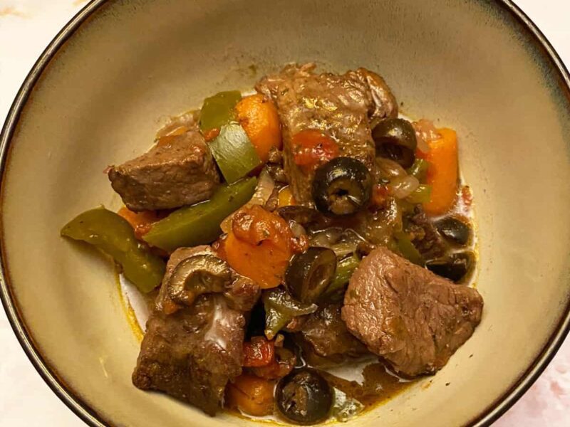 Beef Stew with Carrots Recipe - square image with no title