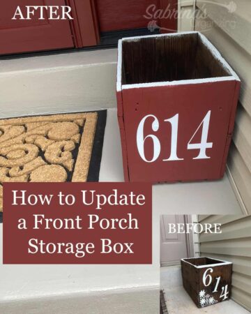 How to Update a Front Porch Storage Box - Before and After DIY Painting Project