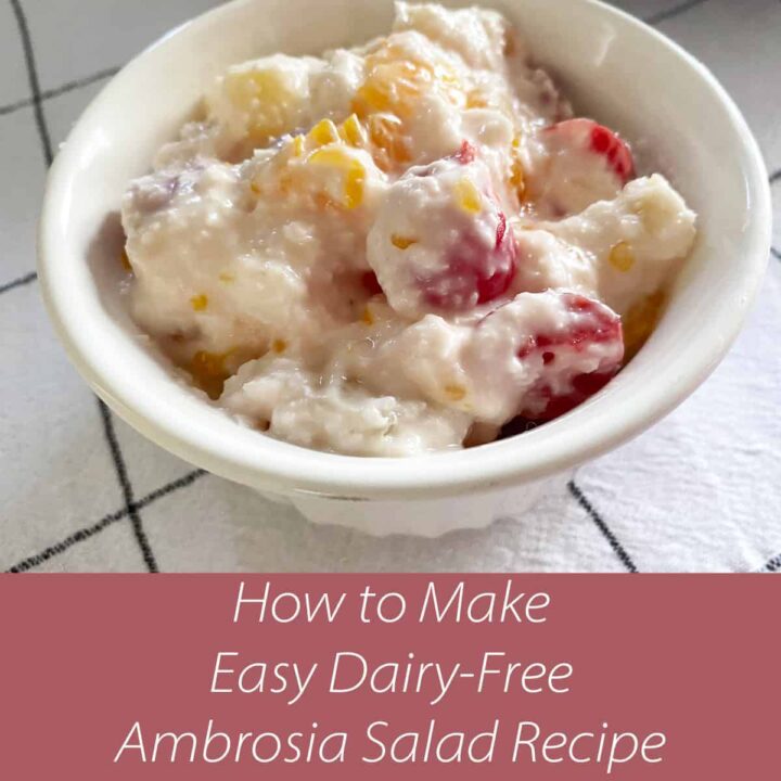 How to Make Easy Dairy Free Ambrosia Recipe - with title