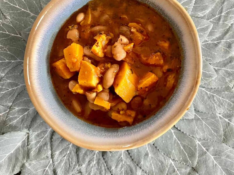 Slow Cooker Sweet Potato Bean Stew Recipe no title