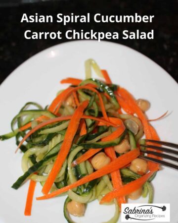Cold Spiral Cucumber Carrot Chickpea Asian Salad Recipe featured image