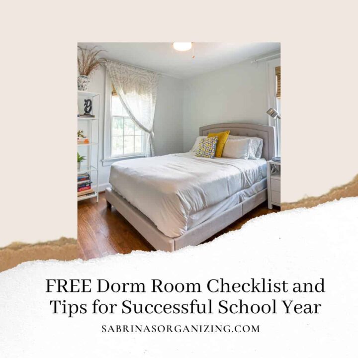 Free dorm Room Checklist and Tips for a Successful School Year - square image