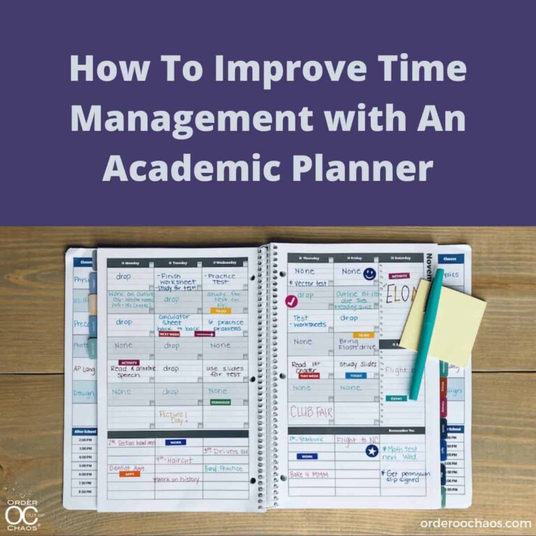 How To Improve Time Management with An Academic Planner