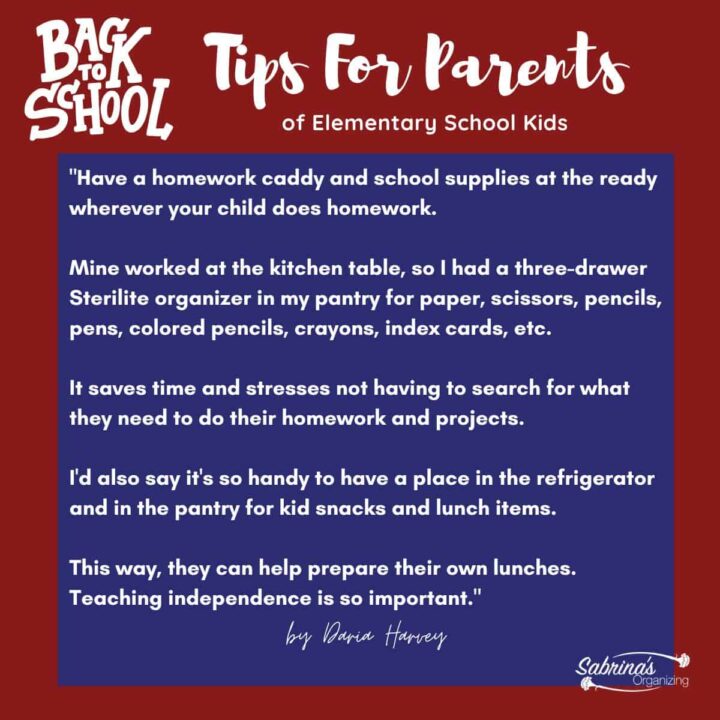 Back to school tips for elementary school kids by Daria Harvey