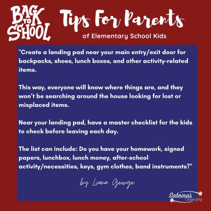 Back to school tips for elementary school kids by Liana George