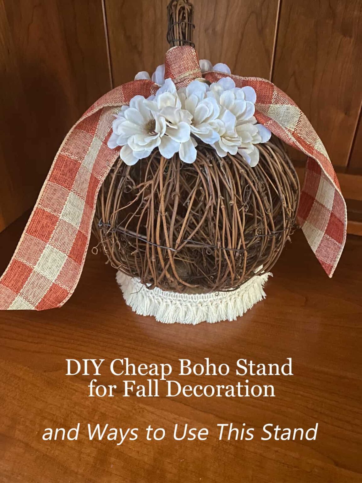 DIY Cheap Boho Decor Stand for Fall