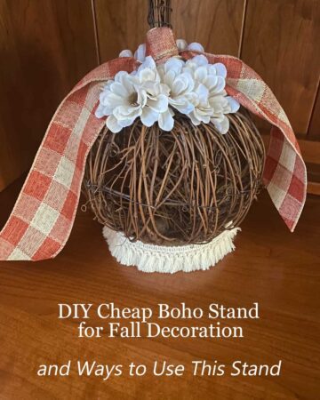 Cheap DIY Boho Decor Stand for Fall - featured image