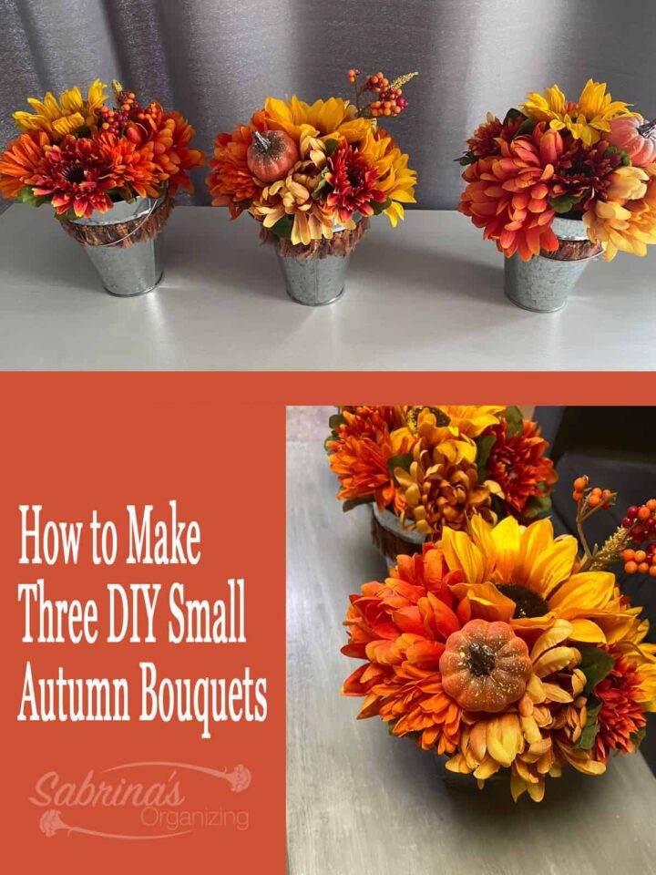 How to Make Three DIY small autumn bouquets - featured image