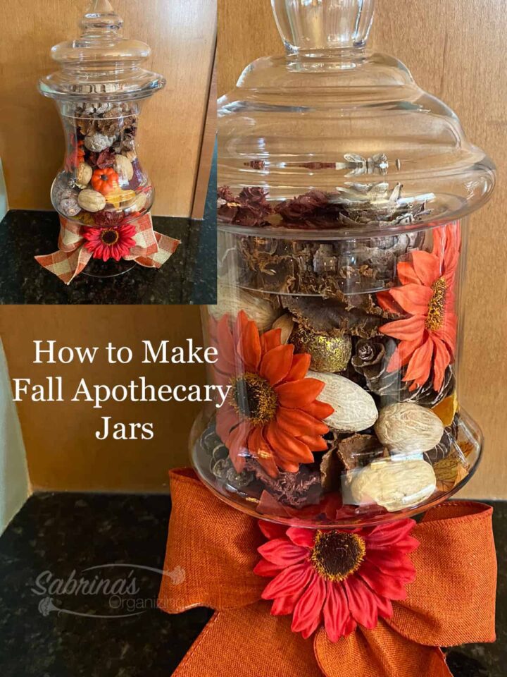 How to Make fall Apothecary Jar - featured image