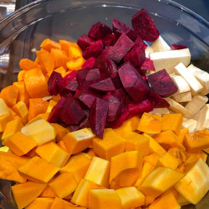 Roasted Carrots Recipe with Beets Butternut Squash ingredients part 1