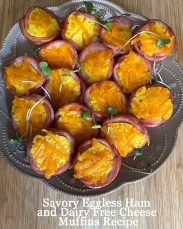 Savory Eggless Ham and Dairy Free Cheese Muffin Recipe featured image
