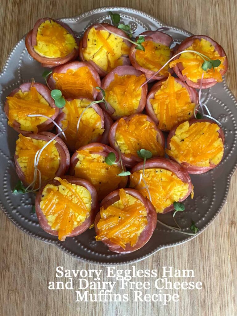 Savory Eggless Ham and Dairy Free Cheese Muffin Recipe featured image