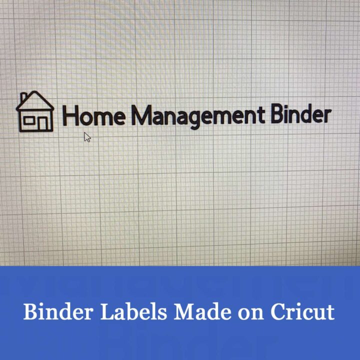 Binder Labels make on Circut