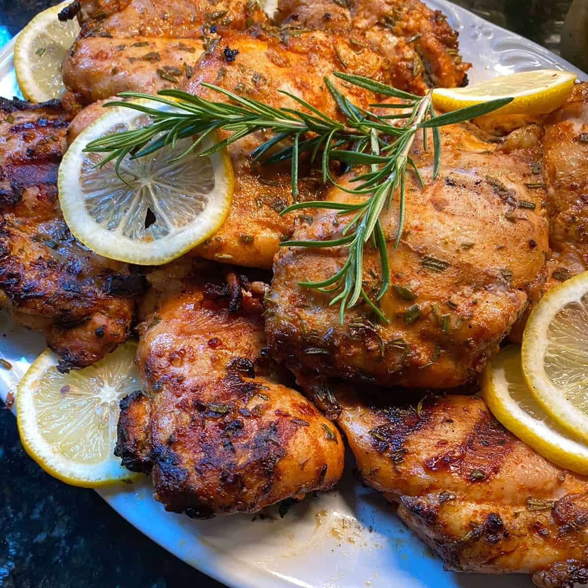Delicious Grilled Rosemary Garlic Lemon Chicken Thigh Recipe Sabrinas