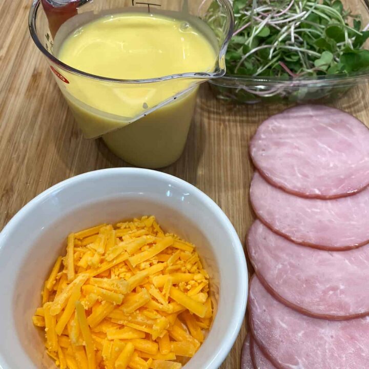 ingredients for eggless ham DF muffin recipe