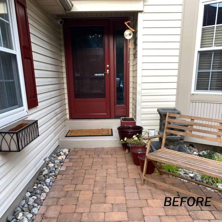 BEFORE entryway curb appeal updated