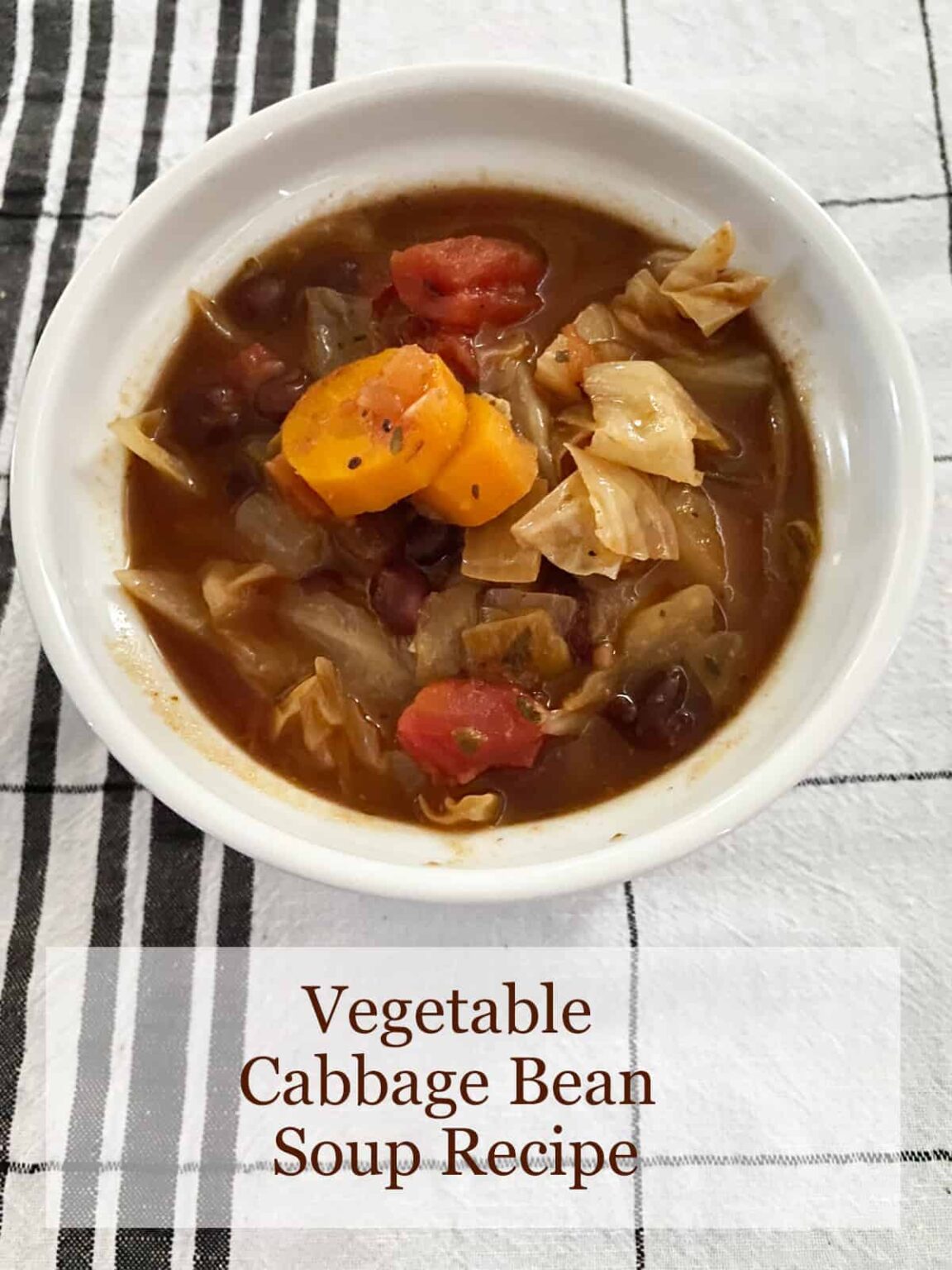 Vegetable Cabbage Bean Soup Recipe Sabrinas Organizing