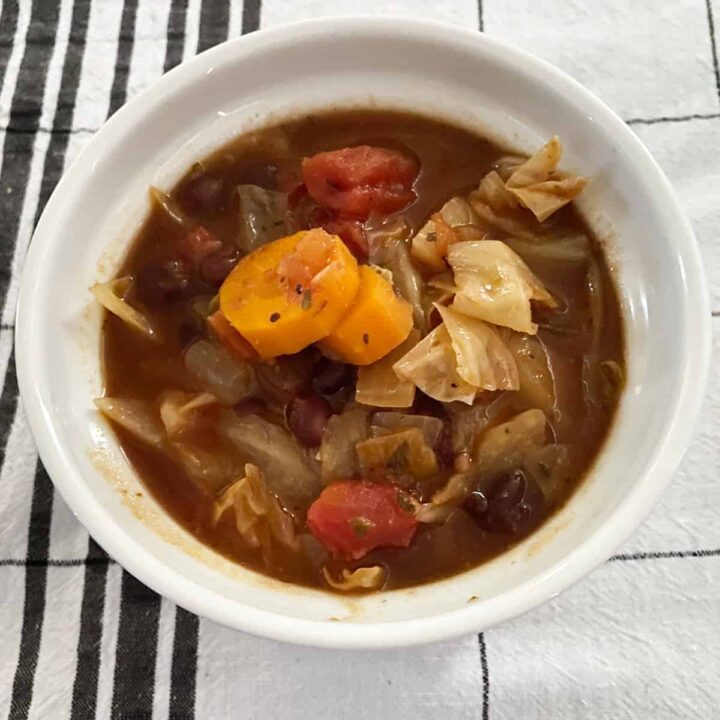 Vegetable Cabbage Bean Soup Recipe square image