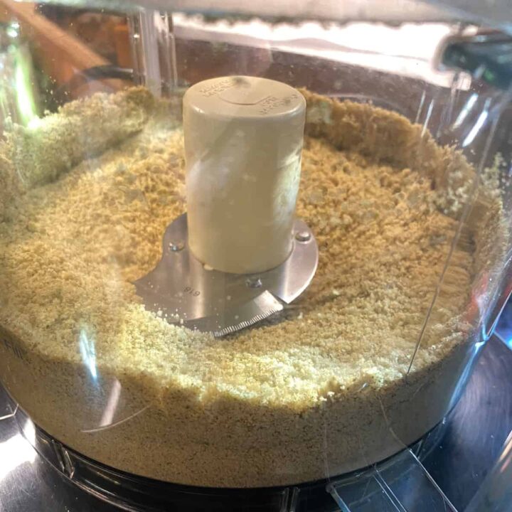 pulverized gf stuffing in a food processor