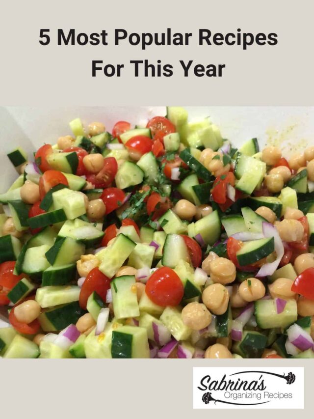 5 Most Popular Recipes for This Year - Sabrinas Organizing