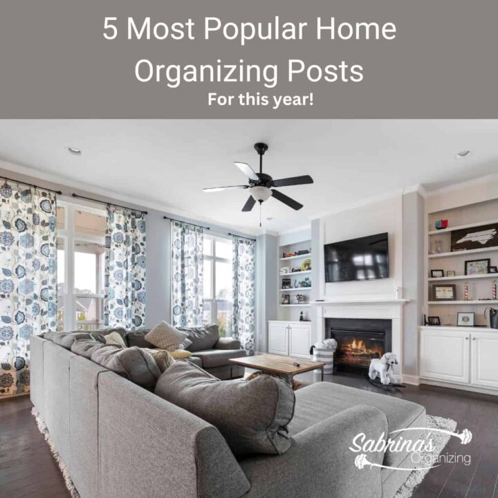 5 Most Popular Home Organizing Posts for This Year on Sabrina's Organizing - square image
