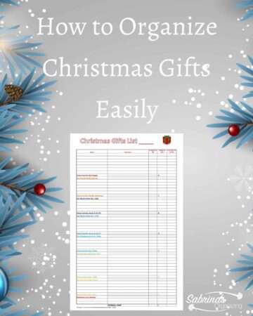 How to Organize Christmas Gifts Easily with checklist on image - featured image