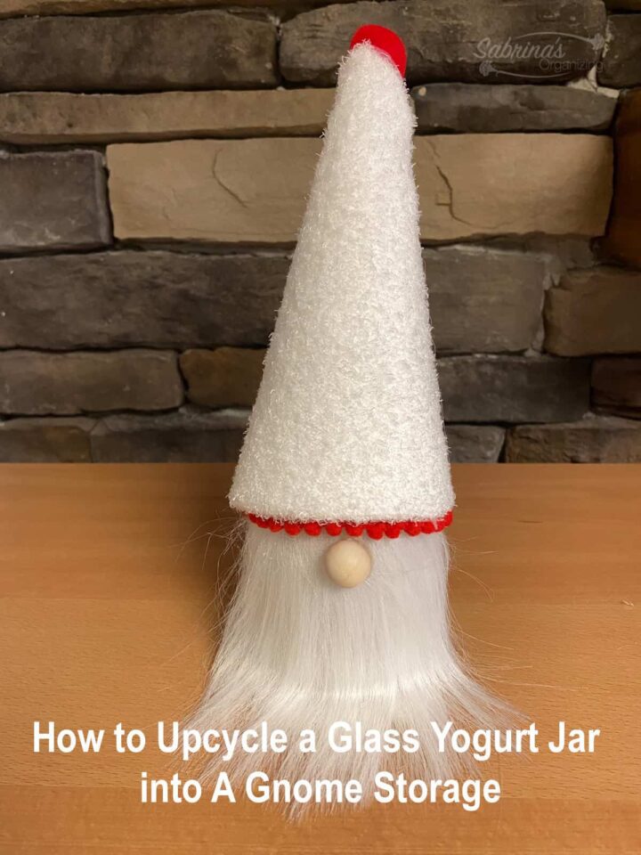 How to Upcycle a Glass Yogurt Jar into a Gnome Storage container