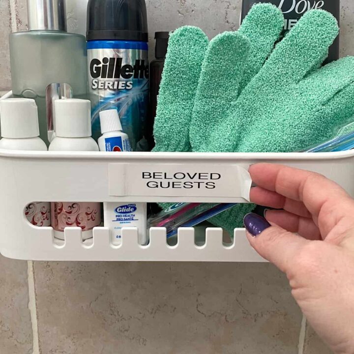 Add the Label to the Guest Caddy saying Beloved Guests