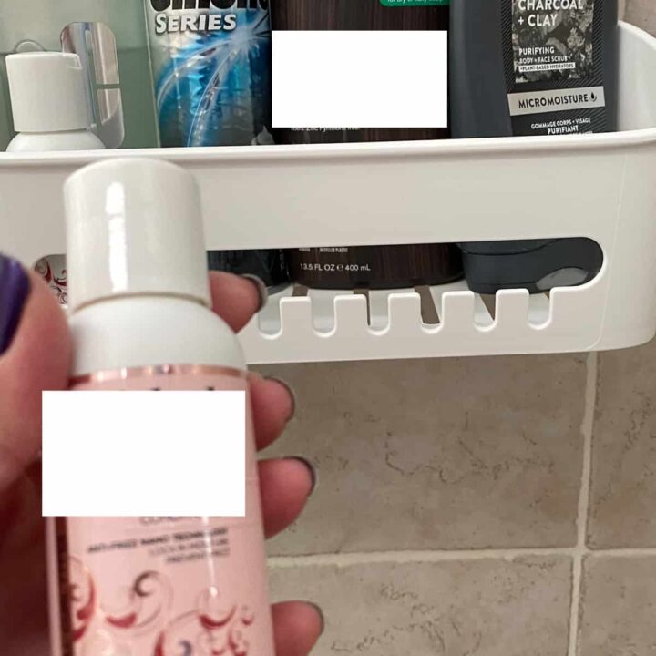 Use Travel Bottles for the Shower Caddy - Square image