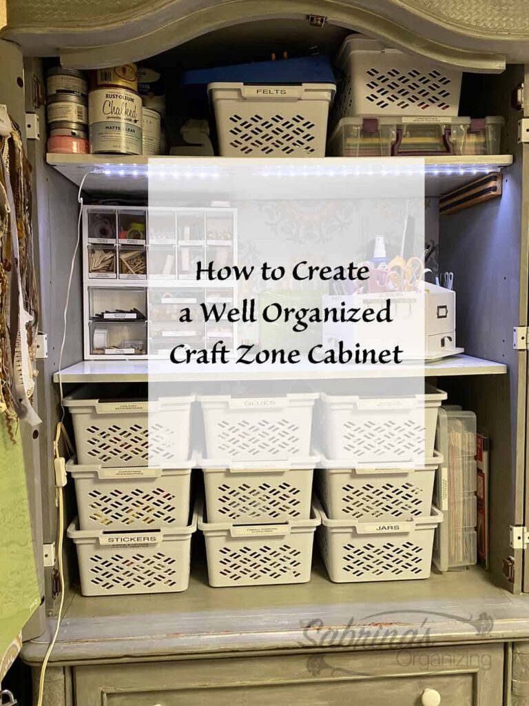 How to Create a Well Organized Craft Zone Cabinet featured image with label