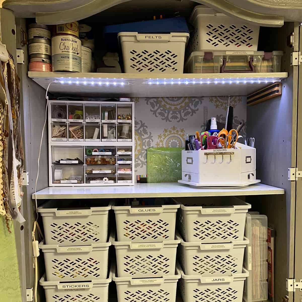 How to Create a Well Organized Craft Zone Cabinet