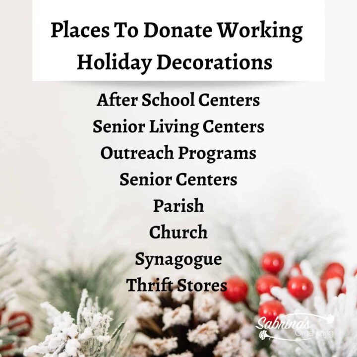 Places to Donate Working Holiday Decorations List