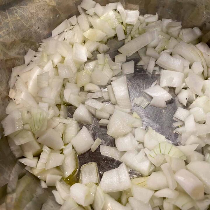 add the onion to sauté