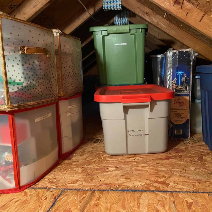 Before Attic Space decluttering
