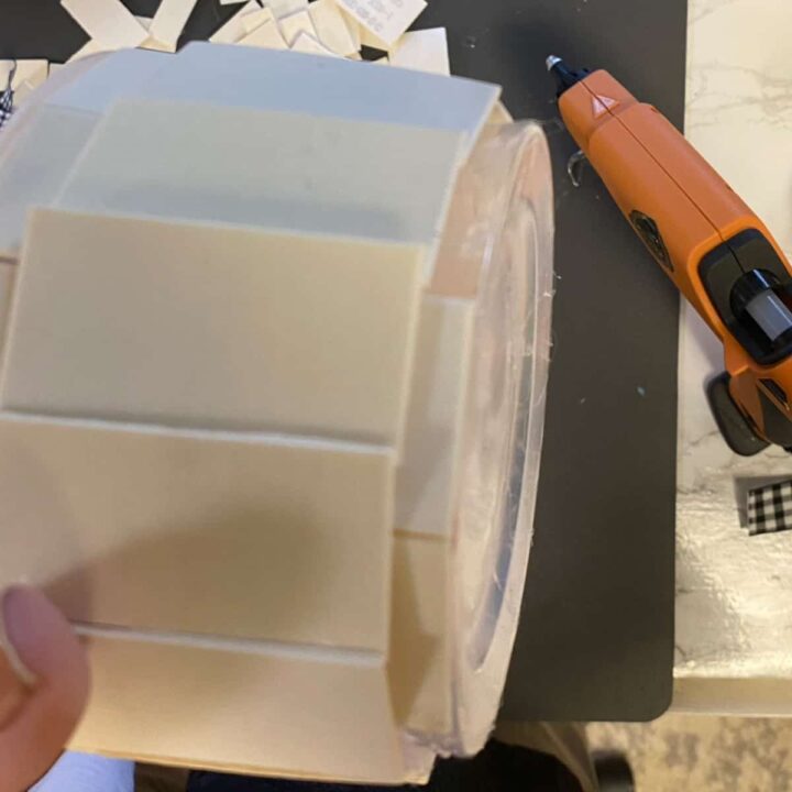 Add wood strips to the bottom of the container