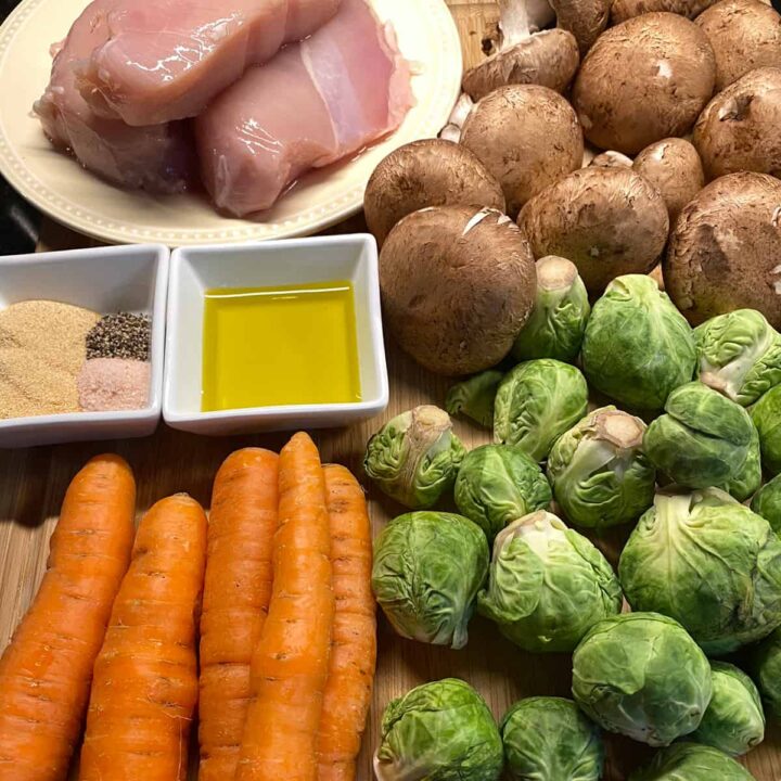chicken breast with mushroom brussels sprouts ingredients
