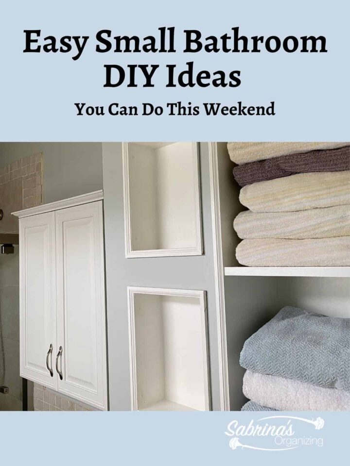 Easy Small Bathroom DIY Ideas #bathroom #smallbathroomDIYideas - Featured Image