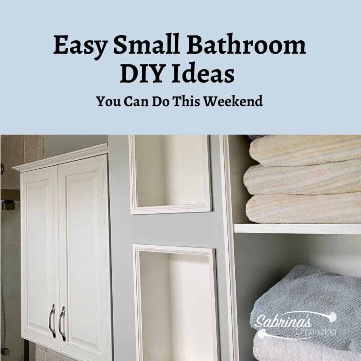 Easy Small Bathroom DIY Ideas #bathroom #smallbathroomDIYideas - square image