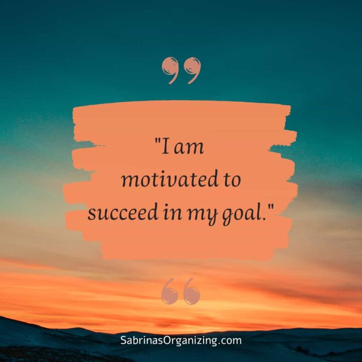 I am motivated to succeed in my goal.