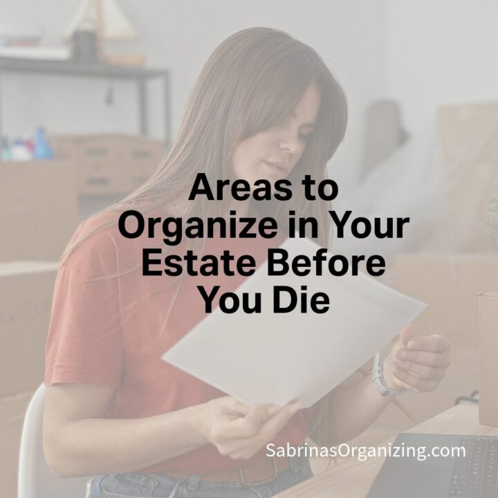 A person looking at the paper. the title of the post in the front center of this square image