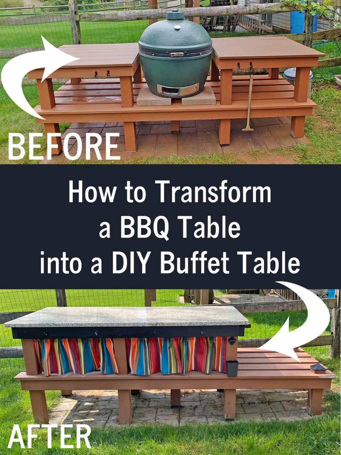 How to Transform a BBQ Table into a DIY Buffet Table Sabrinas Organizing