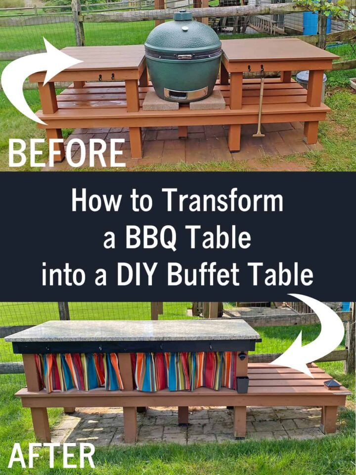 How to Transform a BBQ Table into a DIY Buffet Table featured image