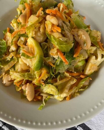 Sauteed Brussel Sprouts and Carrots Warm Salad recipe - Featured image