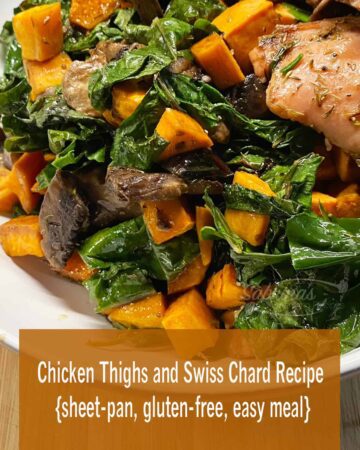 Chicken Thighs and Swiss Chard Sweet Potato Recipe - title 2