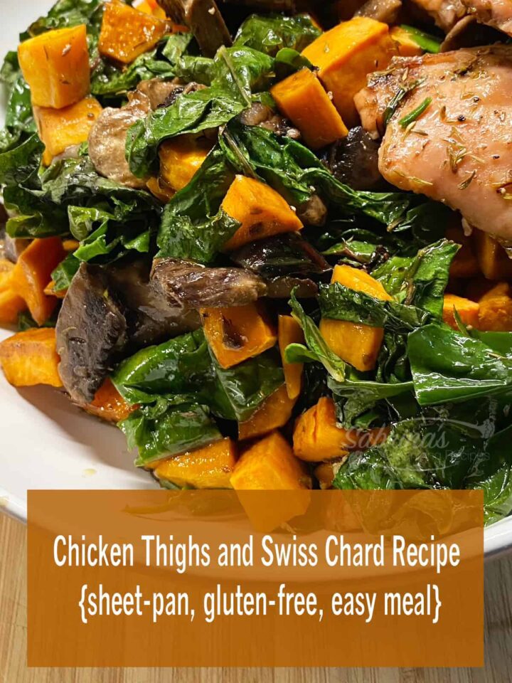 Chicken Thighs and Swiss Chard Sweet Potato Recipe - title 2