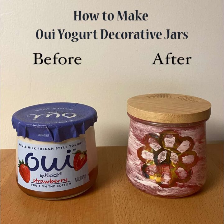 How to Make Oui Yogurt Decorative Jars - Sabrinas Organizing