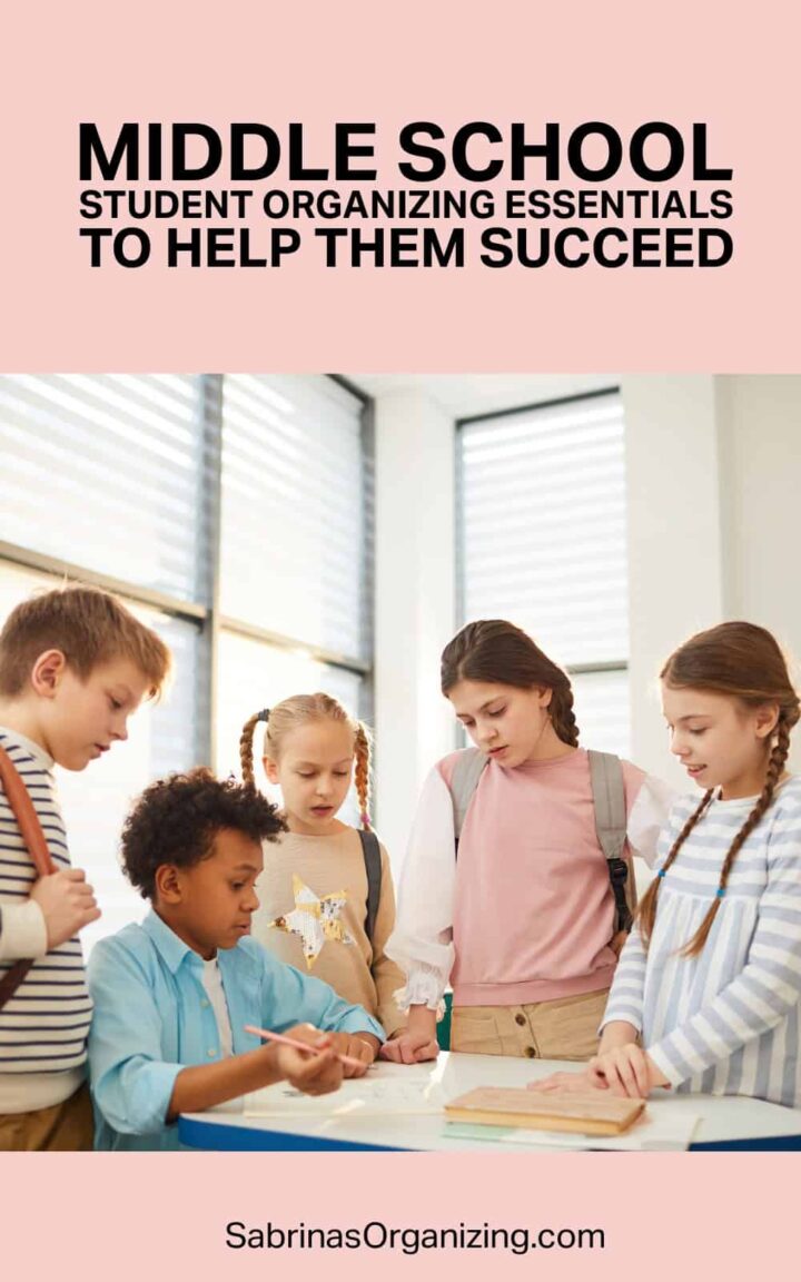 kids standing around another kid who is sitting - pinterest image - title at the top center